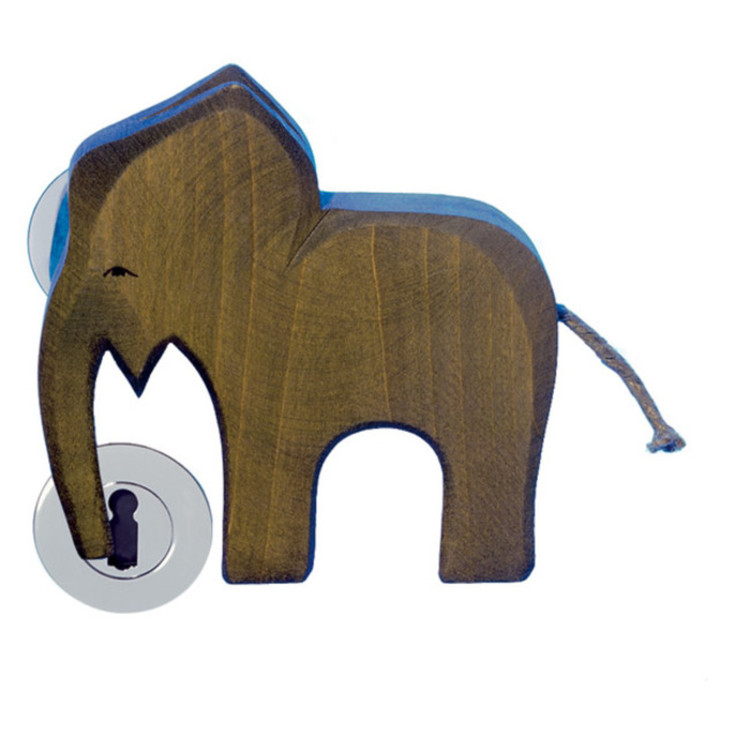 Holz Zimmertür-Garnitur Elefant BB Rosetten