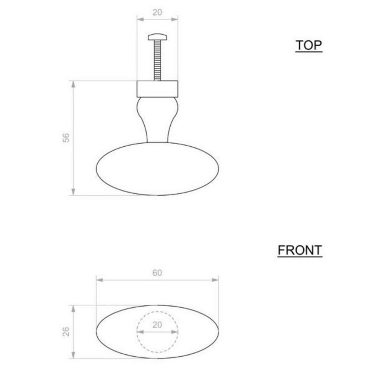 Möbelknopf BT254 CDF Gusseisen poliert (FP)