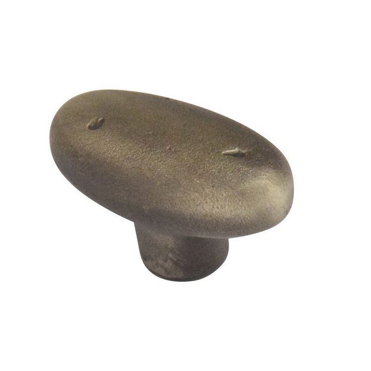 Möbelknopf massiv oval C64-48 Bronze dunkel Eisen