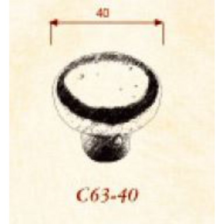 Möbelknopf C63-40 Britannium (BRI) (Rückgabe nicht