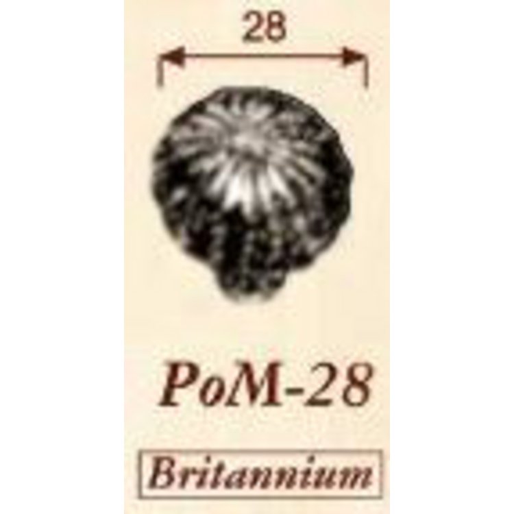 Möbelknopf POM-28 Britannium (BRI) (Rückgabe nicht