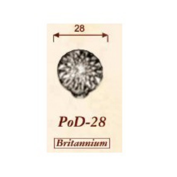 Möbelknopf PoD-28 Britannium (BRI) (Rückgabe nicht