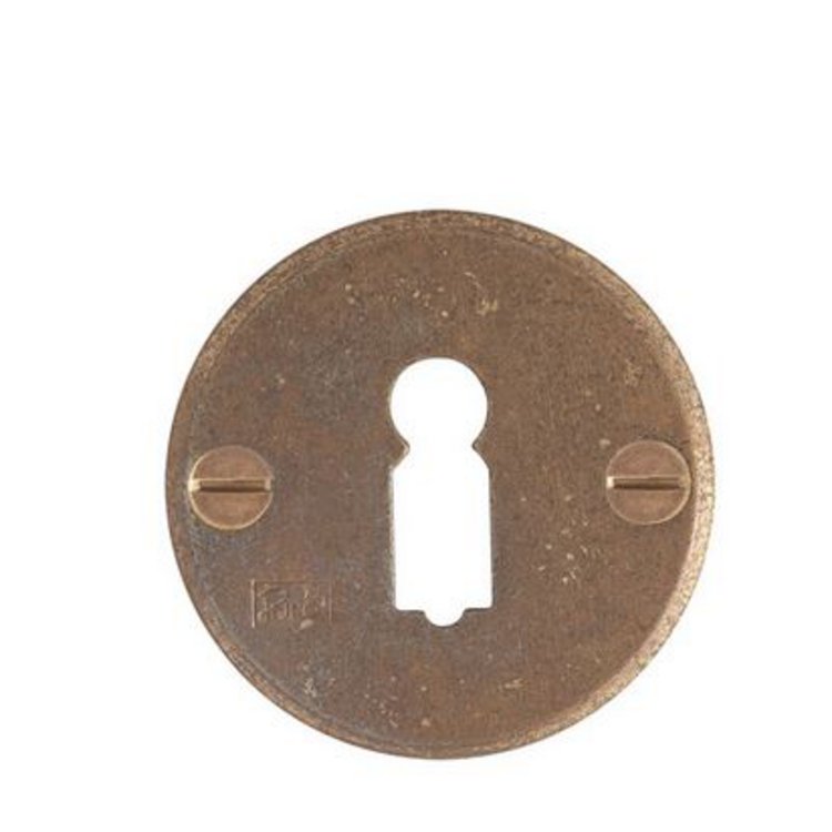 Schlüsselrosette Rund R50 Bronze natur (RB), Buntb