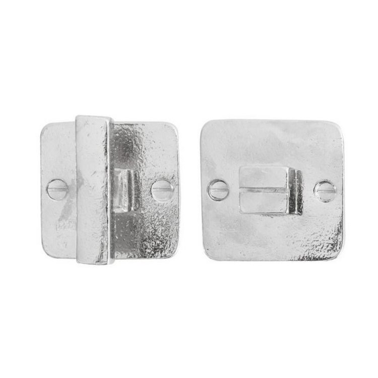 Schlüsselrosette quadratisch Weiße Bronze (WB), WC