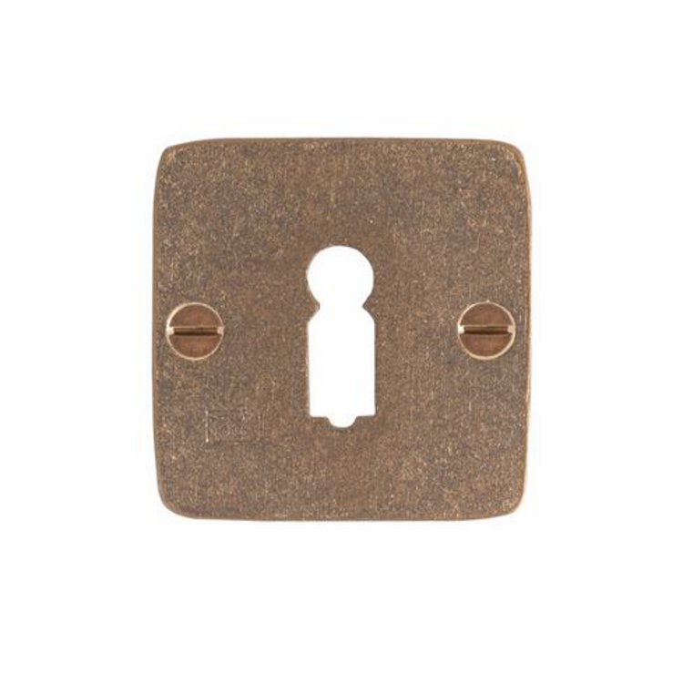 Schlüsselrosette quadratisch Bronze natur (RB), Bu
