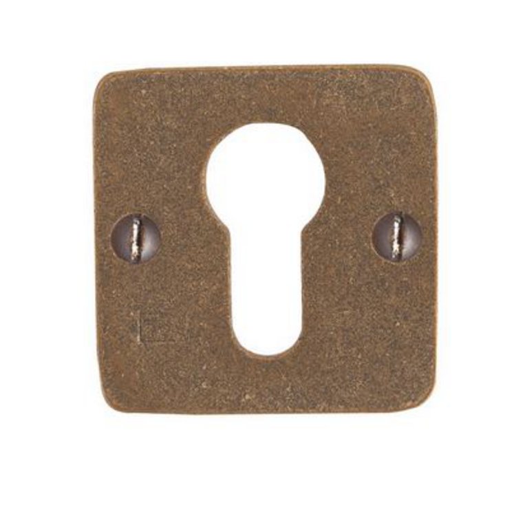 Schlüsselrosette quadratisch Bronze natur (RB), Pr