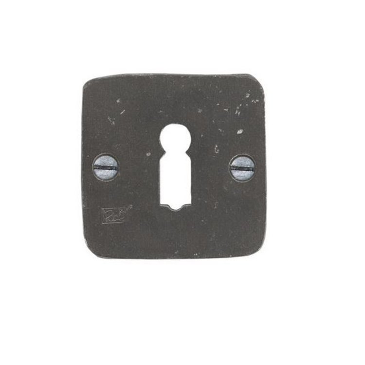 Schlüsselrosette quadratisch Eisen roh (RM), Buntb