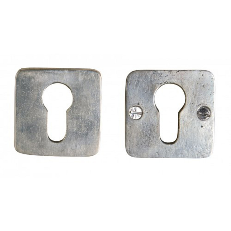 SH Schlüsselrosette quadratisch Weiße Bronze (WB)