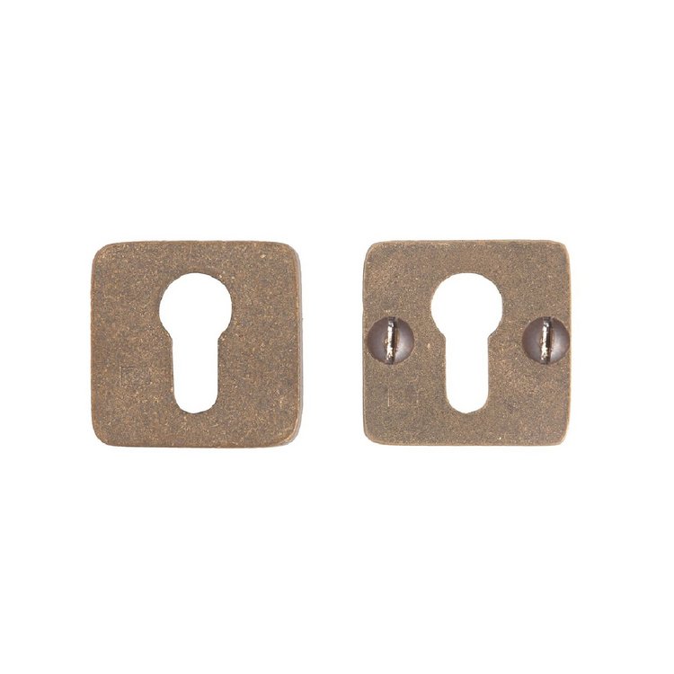 SH Schlüsselrosette quadratisch Bronze natur (RB)