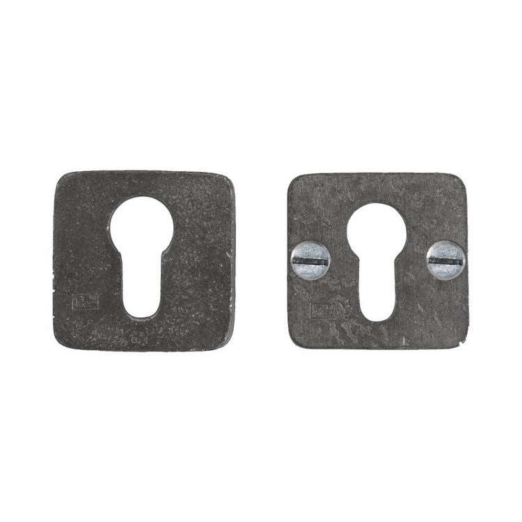 SH Schlüsselrosette quadratisch Eisen roh (RM)