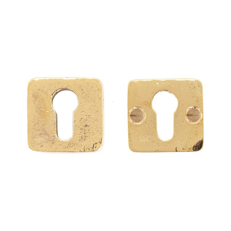 SH Schlüsselrosette quadratisch Bronze natur polie