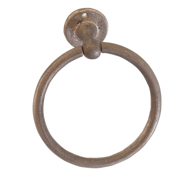 Handtuchhalter Ring runde Rosette Bronze natur (RB