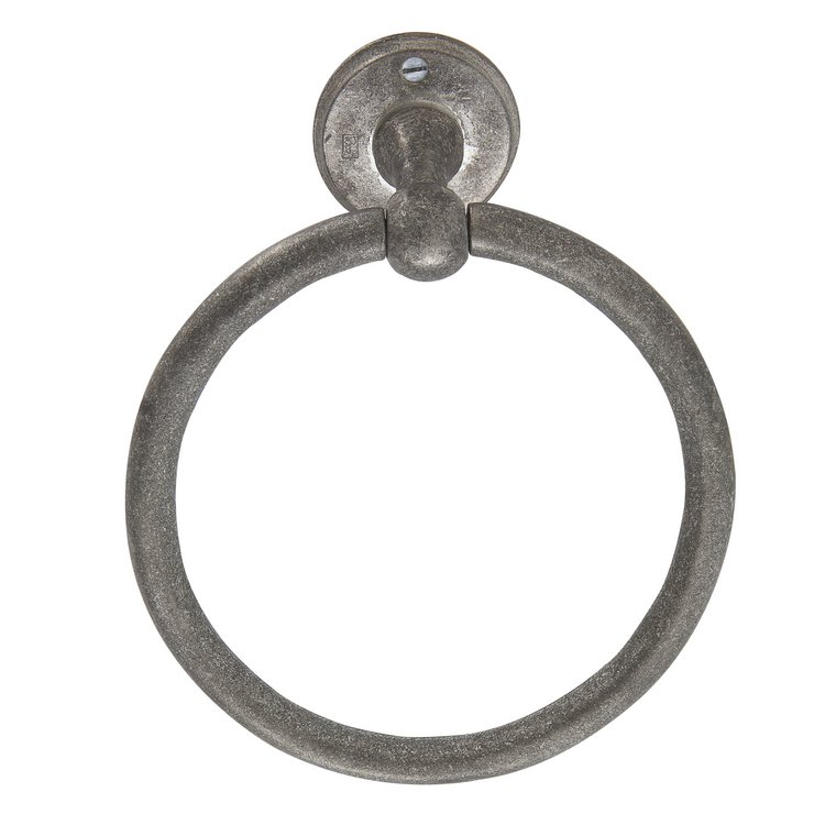 Handtuchhalter Ring runde Rosette Eisen roh (RM)