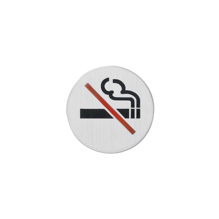Hinweisschild Rauchverbot selbstklebend Edelstahl
