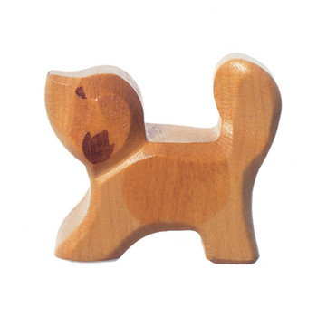 Holztier Möbelknopf Hund