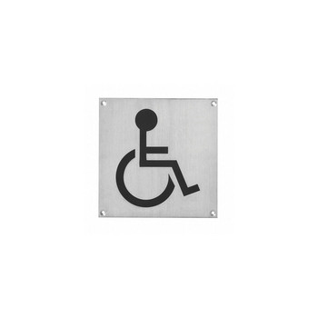 Hinweisschild Behindertentoilette Edelstahl