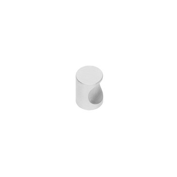 Möbelknopf mit Fingermulde ø 18 mm Edelstahl gebür